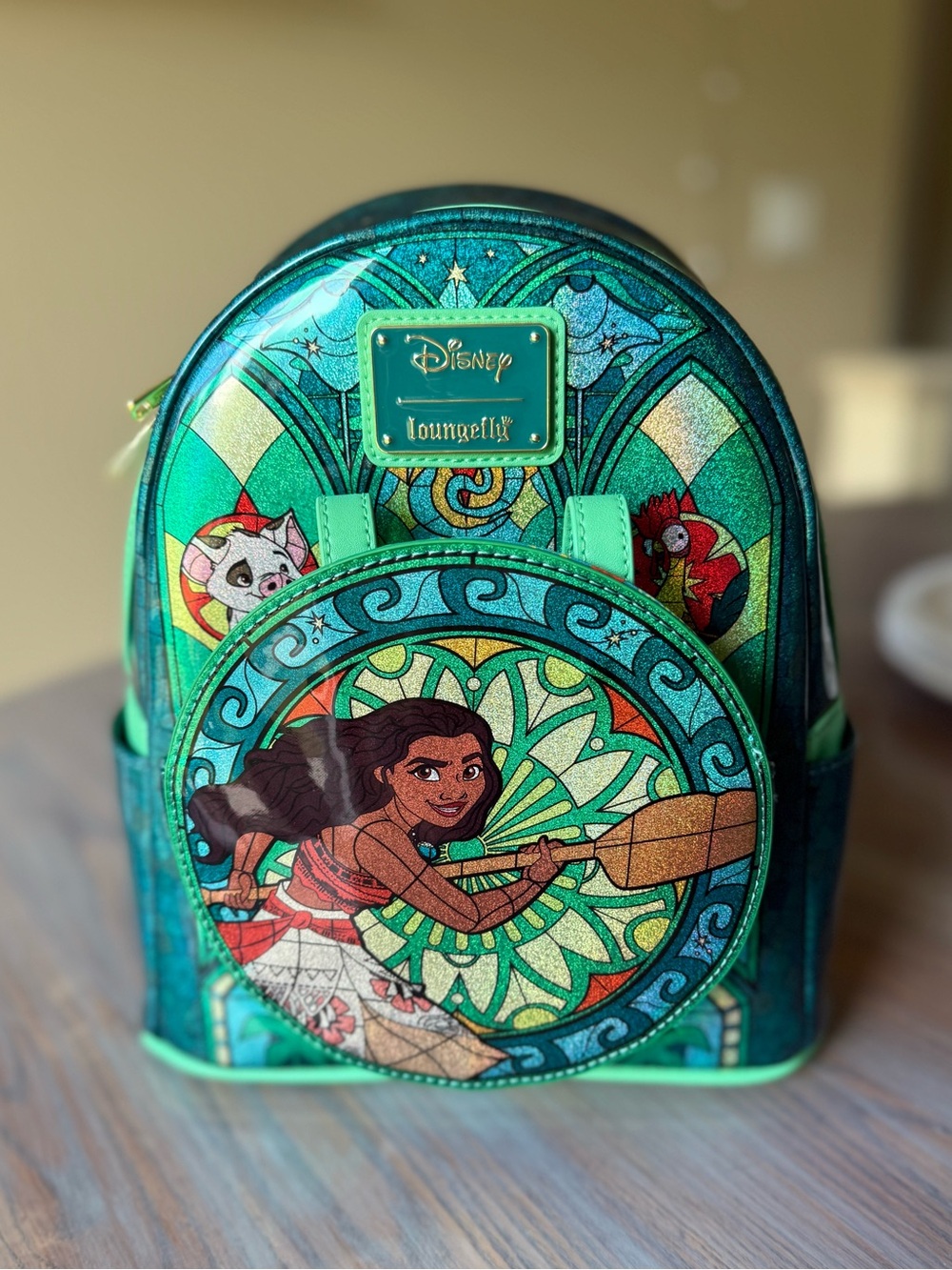 Loungefly Disney Princess Stained Glass Collection: Moana Mini-Backpack NWT
